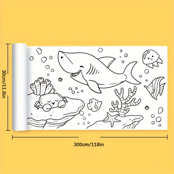 Kids Drawing Roll Paper 300 cm Doodle Fun for Imaginative Kidss