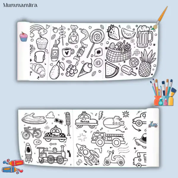 Kids Drawing Roll Paper 300 cm Doodle Fun for Imaginative Kidss