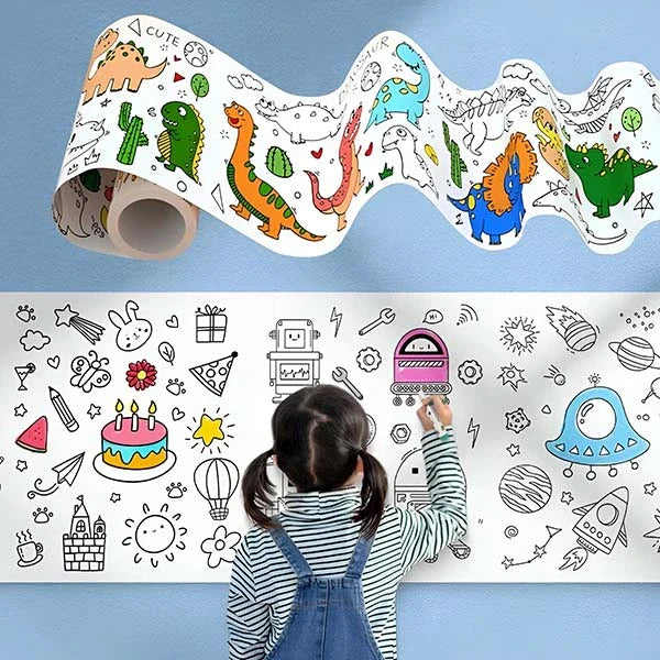 Kids Drawing Roll Paper 300 cm Doodle Fun for Imaginative Kidss